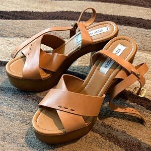Steve Madden Brown Platform Sandals